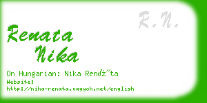 renata nika business card